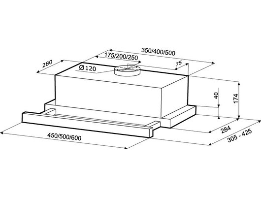 Вытяжка KRONA KAMILLA 500 AIR 1W